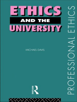 cover image of Ethics and the University